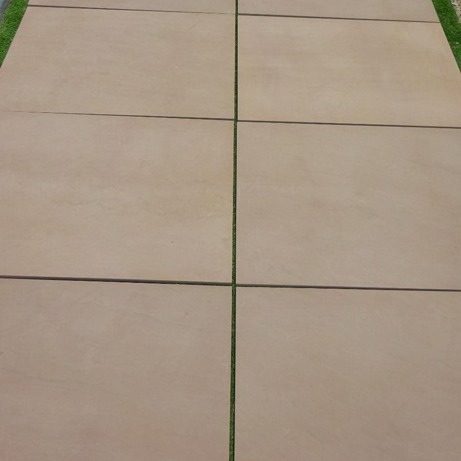 Raj green smooth sandstone paving slabs