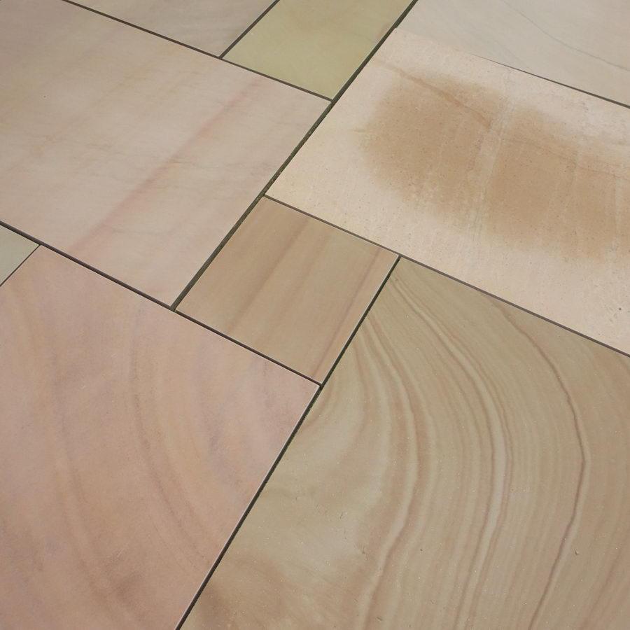 Rippon buff Indian sandstone sawn honed
