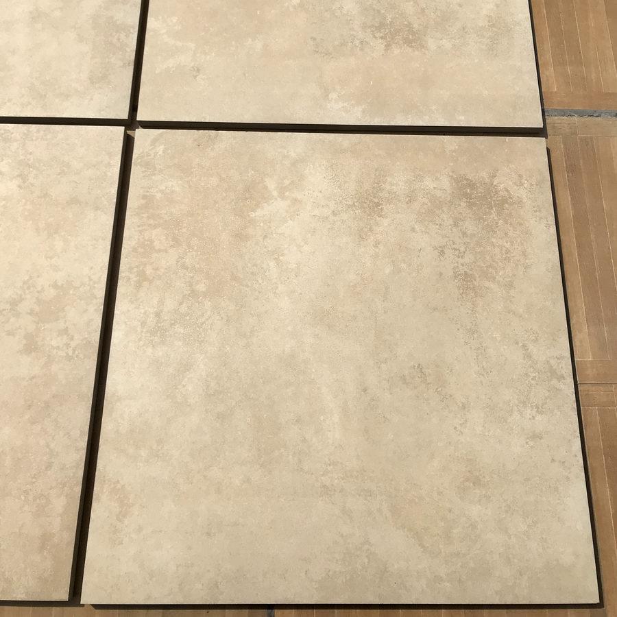 beige porcelain paving slabs cement 600 x 600
