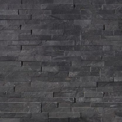 black slate split face tiles