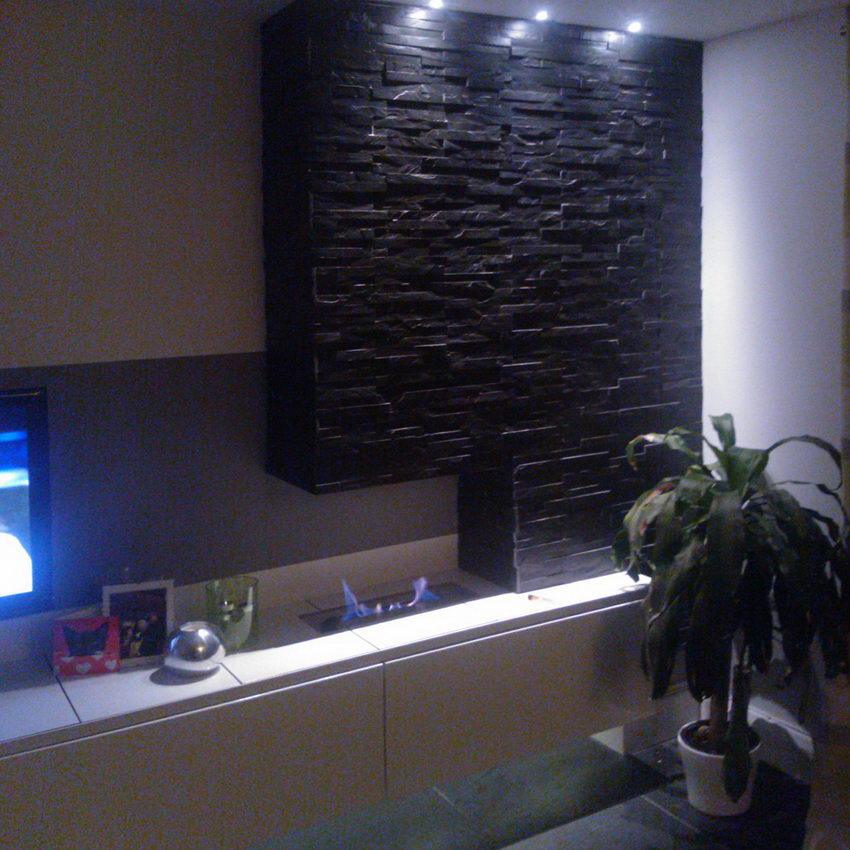 black slate wall cladding