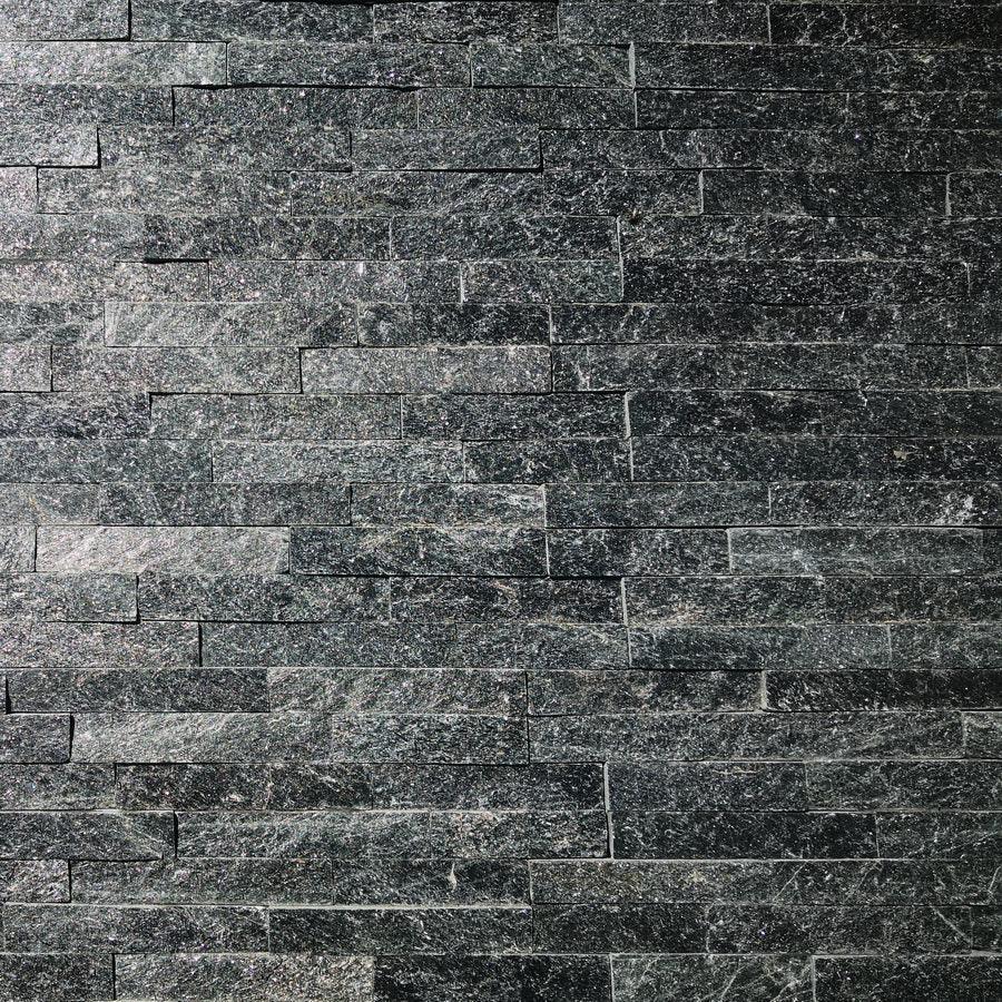 black sparkle quartz stone wall cladding