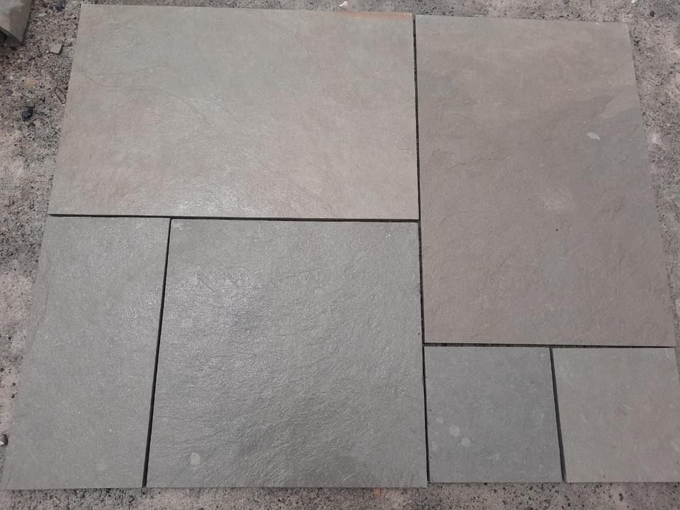 dove grey limestone paving patio slabs