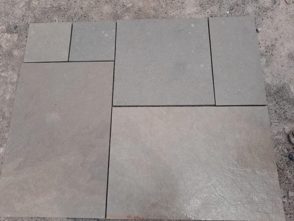 dove grey limestone paving mixed sizes