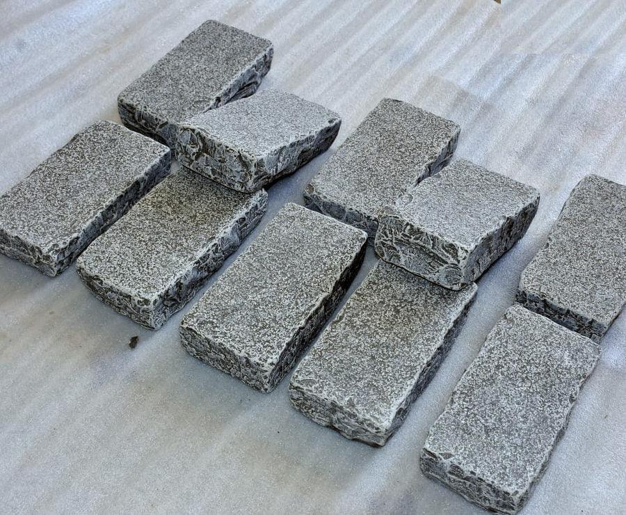 grey limestone setts for driveway block paving
