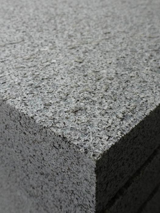 mid grey granite paving slab corner