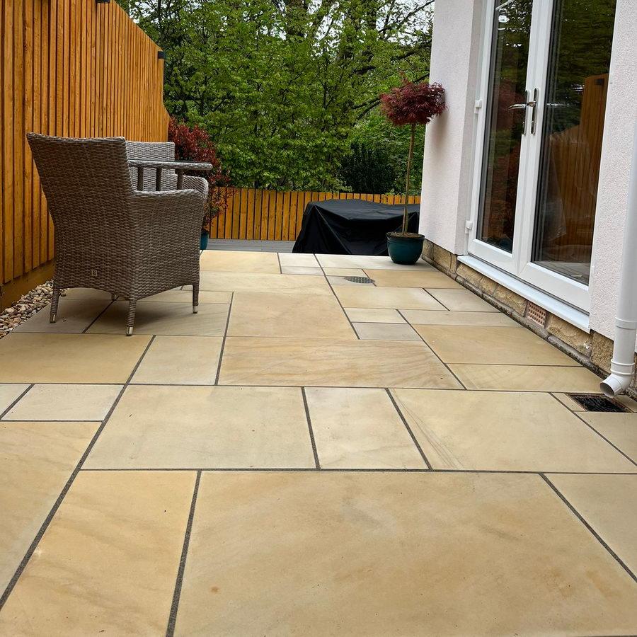 mint fossil sandstone paving patio packs