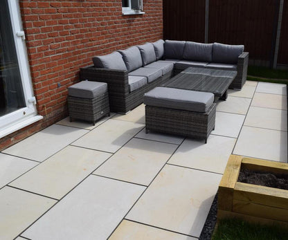 mint fossil smooth sandstone paving