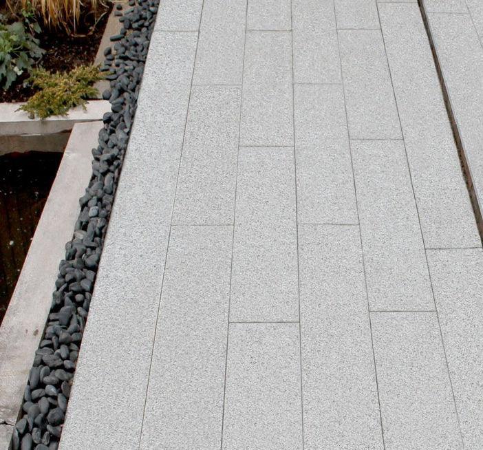 silver grey granite plank linear