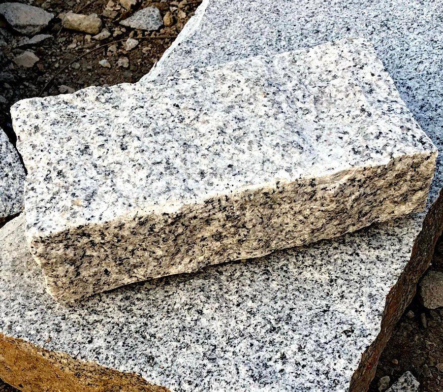 silver grey granite setts 200 x 100 x 50